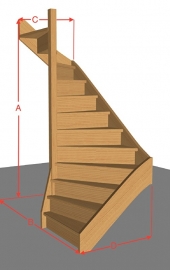 Halfslagtrap dicht van 254 t/m 294 cm