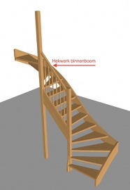 Dubbelkwarttrap open van 254 t/m 294 cm
