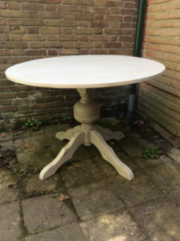 Ronde tafel ‘old look’ afgewerkt