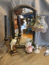 Mooie Decoratieve Spiegel met Houten Rand