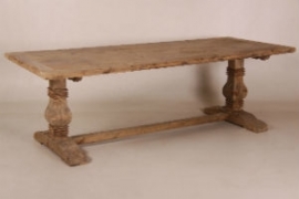 Kloostertafel van massief eikenhout, eettafel 90 x 200 cm