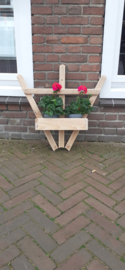 Handgemaakte houten bloembak, duurzaam