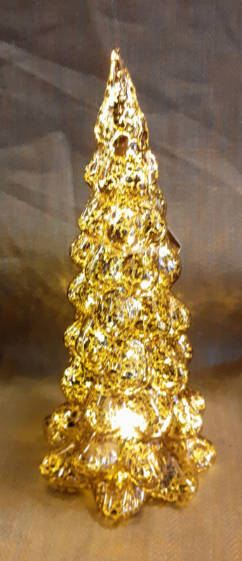 Kerstboom Goud Verlicht, hoog