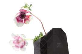 Paper Vase Cover - Black (Zwart)