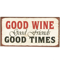 Magneet "Good Wine Good Friends Good Times"