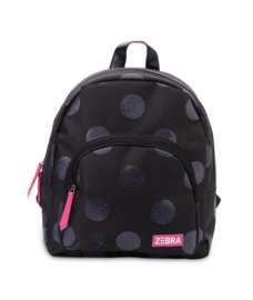 Rugzak (S) Girls Glitter Dot - Black (Merk: Zebra)