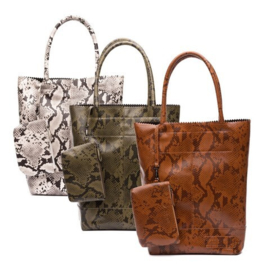 Natural Bag Kartel Snake Python - Army Green