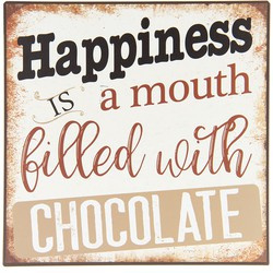 Happiness is a mouth filled with chocolate