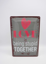 "Love is being stupid together"