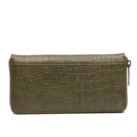 Natural Bag - Luxe Wallet - Croco - Army Green