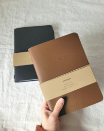 Notebook oak M vegan leather