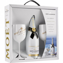 Moët & Chandon Ice Imperial 75cl. Geschenkset met champagneglazen