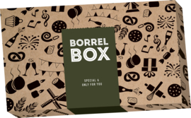 Giftz Borrelbox (kaaspuntjes, borrelworst, notenmix 2 x, olijvenmix, tube wijn)