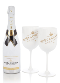 Moët & Chandon Ice Imperial 75cl. Geschenkset met champagneglazen