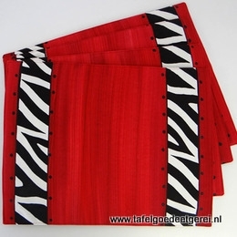 Placemat red zebra