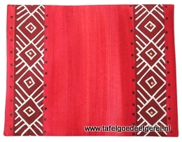 Placemat red geometric