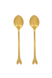 Zusss Spoons "heart" set of 2 | gold