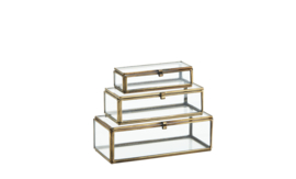 Madam Stoltz Glass box S | Brass