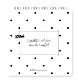 Winkeltje van Anne To do boekje Mini "Spiekbriefjes van de meester"