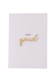 Zusss Wenskaart met magneet "Jij bent goud"