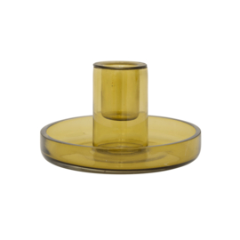 Urban Nature Culture Candleholder recycled glass Fountain | Olijfgroen
