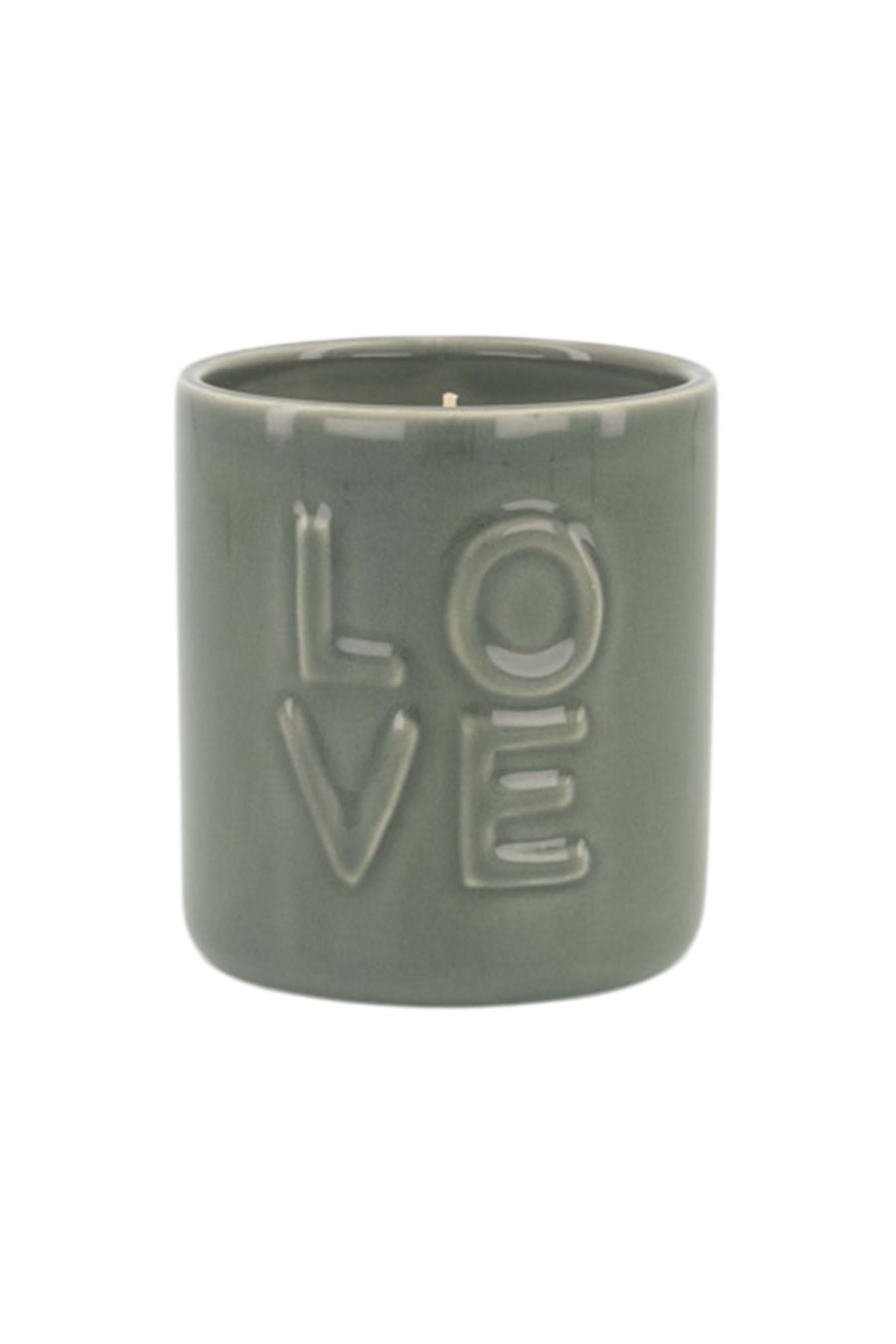 Zusss Geurkaarsje "LOVE" | donkergroen