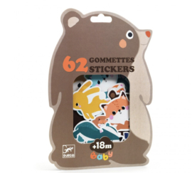 Djeco Stickers Mijn eerste stickers "Bosdieren" | 18 maanden