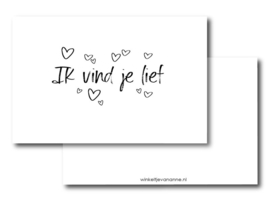 Winkeltje van Anne Minikaartje "Ik vind je lief"