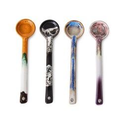 HKliving 70's Ceramics Spoons "Force" M set van 4