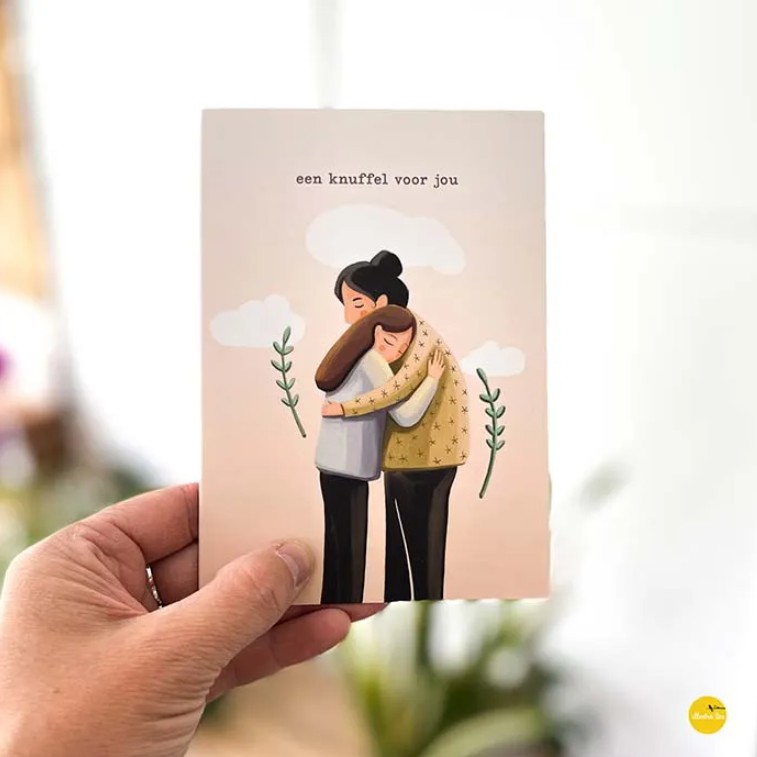 Wenskaart Knuffel voor jou