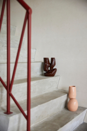 HKliving Ceramic Vase Organic L | espresso