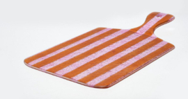 Cavari Atelier "Artisano" Platter Hand Large | Magenta & Pink Stripes