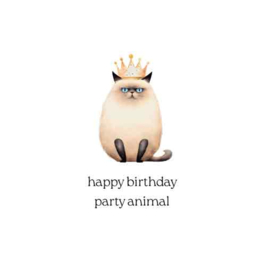 Cosi Wenskaart "happy birthday party animal"