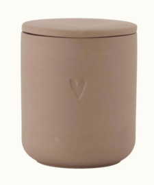 Zusss Geurkaars keramiek "hartje" | brown