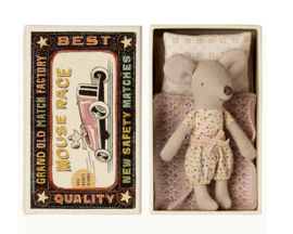 Maileg Little sister mouse in matchbox