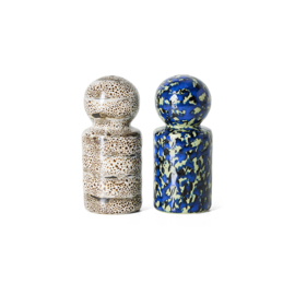 HKliving 70's Ceramics Pepper & Salt jar "Grain"