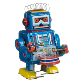 Blikkenspeelgoed Vintage Robot met trommel