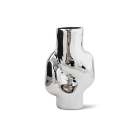 HKliving  Gleam high glass vase | chrome