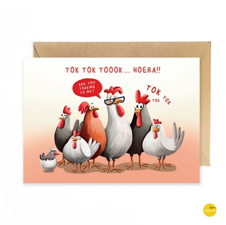 Wenskaart Tok tok toook hoera