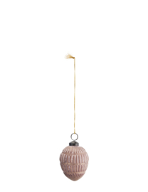 Madam Stoltz Hanging glass ornament | old rose copper