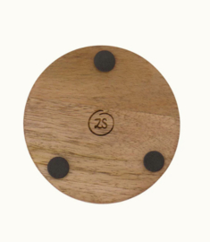 Zusss Onderzetters "hart" set van 4 | parelmoer