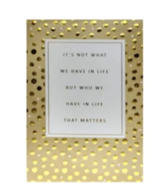 Dubbele wenskaart "It's not what we have in life but who we have in life that matters"