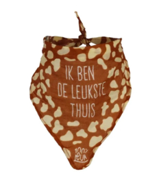 100& Leuk Honden Bandana "Ik ben de leukste thuis"