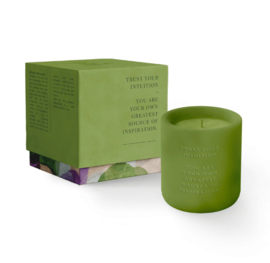 The Gift Label Cement Candle | green