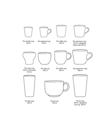 HKliving 70's Ceramics Ristretto mug "Futurism" Umber