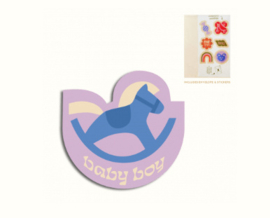 The Gift Label Cut Out Cards "Rocking Horse - Baby Boy"