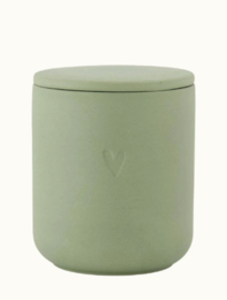 Zusss Geurkaars keramiek "hartje" | groen