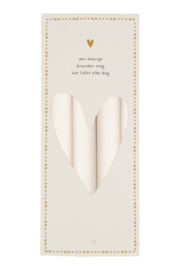 Zusss 4 rustieke kaarsen | off white