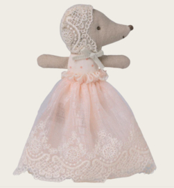 Maileg Baby mouse in gown | powder