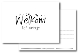 Winkeltje van Anne A6 kaart "Welkom lief kleintje"